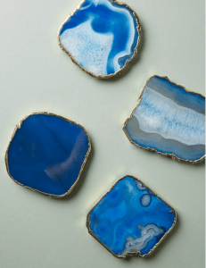 Blue Agate Coasters Housewarming Gift Ideas