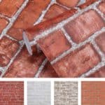 brick wallpaper idea for kitchen wall decor