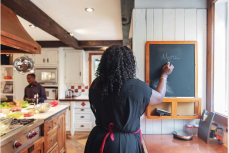 chalkboard menu board idea for kitchen wall decor