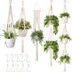 macrame plant holders idea for kitchen wall decor