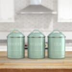 mint green farmhouse containers