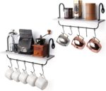 mug display shelves idea for kitchen wall decor