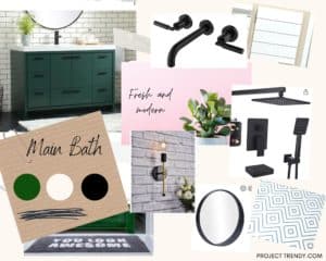 Main bath mood board