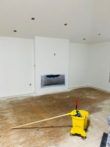 drywall mudding living room