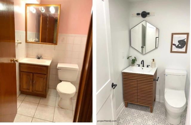 Lower Bath Before and After