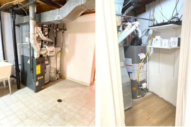 Mechanical Room Before and After