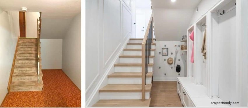 Mudroom Before and After