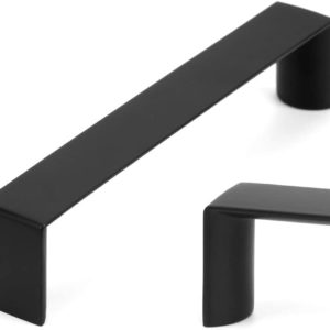 5” Black Wide Cabinet Pull- 10 Pack