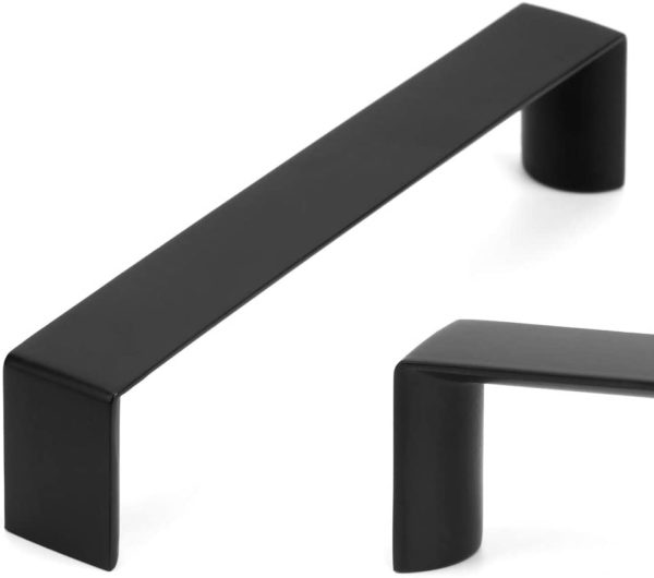 5” Black Wide Cabinet Pull- 10 Pack