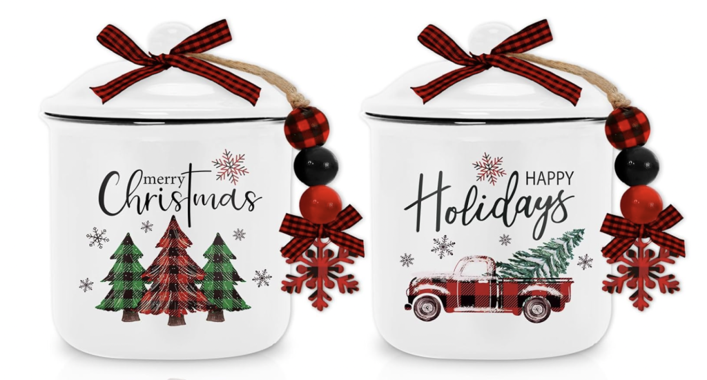 Christmas Kitchen Decor Canister Set