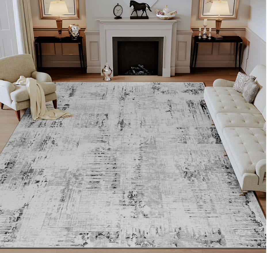 Modern Abstract Area Rug 5x7 Carpet for Dining Room Rug