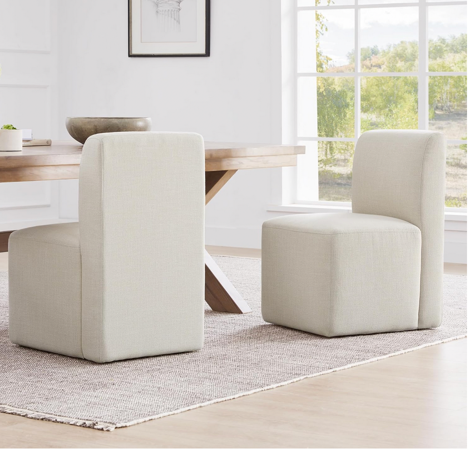 Upholstered Armless Modern Dining Room Chair