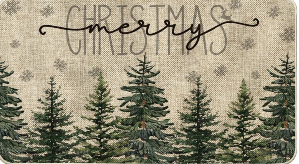 Pine Tree Christmas Doormat