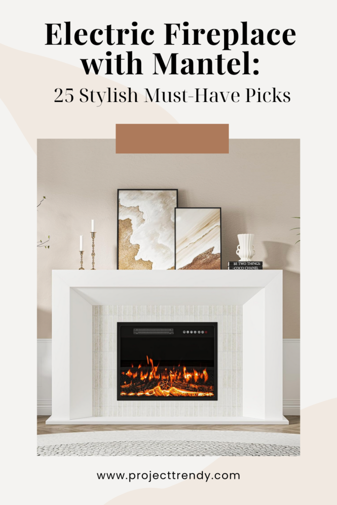 Electric Fireplace with Mantel Pin