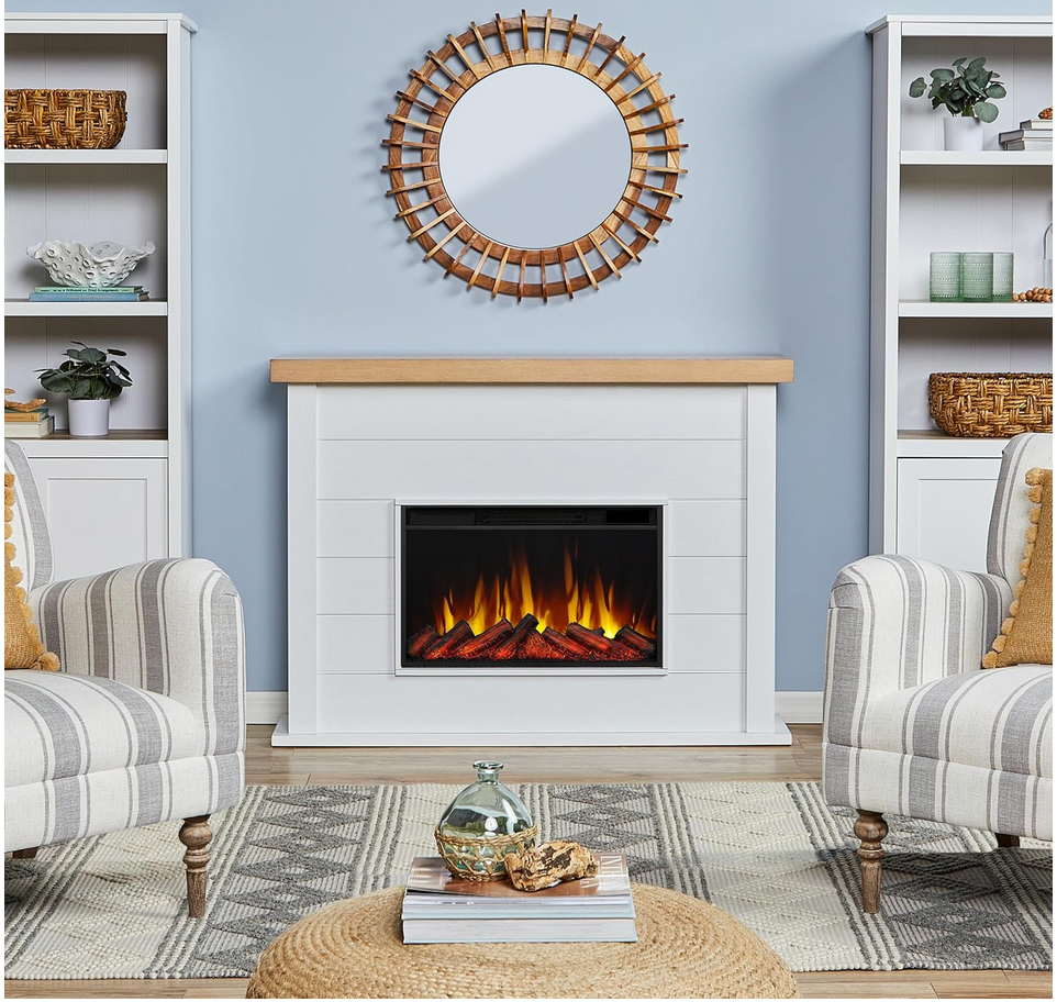 Real Flame Farmhouse Electric Fireplace with Mantel